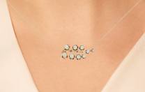 Vintage Opal Pendant Necklace 10K Yellow Gold