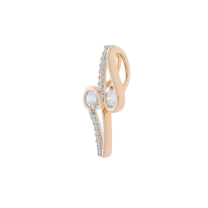 Diamond Pendant Necklace 14K Rose Gold 0.37CTW