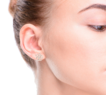Rose Filigree Earrings 14K Rose Gold