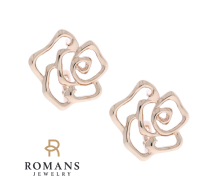14K Rose Gold Filigree Earrings