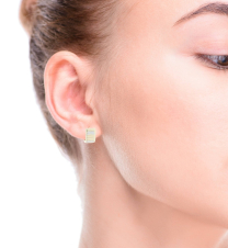 Hoop Earrings in 14K Two-Tone Gold.