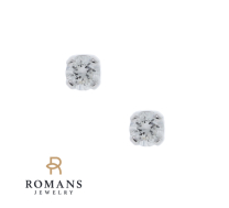 14K White Gold Diamond Stud Earrings 0.15CT