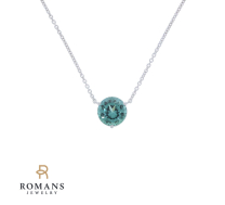  African Teal Tourmaline 14KWG Necklace Tour. 1.74CTW