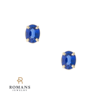Sapphire Stud Earrings 14KY 0.86CTW