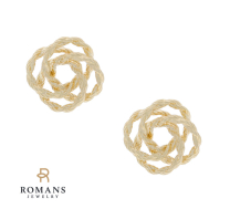 Gold Knot Earrings 14KY