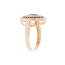 Oval CZ Ring 14K Rose Gold