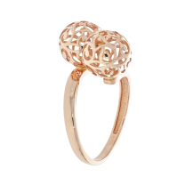 Filigree Sphere Ring 14K Rose Gold