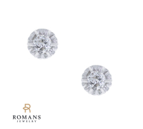 Diamond Stud Earrings 14KWG 0.82CTW