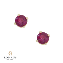 Ruby 14K Yellow Gold Stud Earrings 0.55CTW