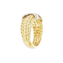 X Rope Ring 14K Two Tone