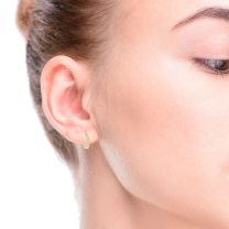 18K Yellow Gold Hoop Earrings 