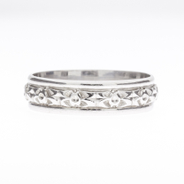 14K White Gold Band