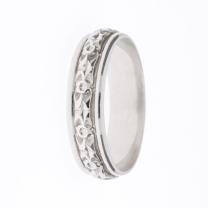 14K White Gold Band