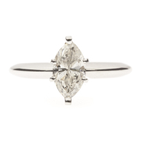 14K Marquise Diamond Solitaire