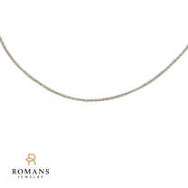 Wheat Chain 14K White Gold 18"