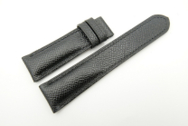 Watch Band Epsom Leather Black Hand Stiched 