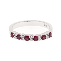 Ruby Diamond Ring 14KW Ruby .36CTW Dia. .08CTW