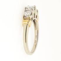 14K Three Stone Diamond Ring