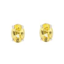 Yellow Sapphire Stud Earrings