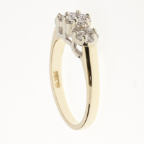 14K Cluster Diamond Ring