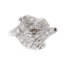 1920's 14K Diamond Fashion Ring