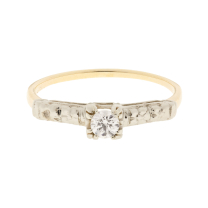 14K 1940's Retro Diamond Ring