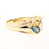 18K Citrine & Topaz Ring