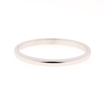 Classic 14K White Gold Wedding Band