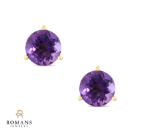 Amethyst 14K Yellow Gold Earrings 2.60ctw