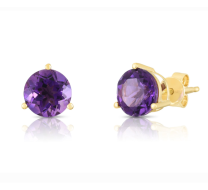 Amethyst 14K Yellow Gold Earrings 2.60ctw