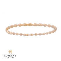 Bamboo Bangle Bracelet 14k Rose Gold
