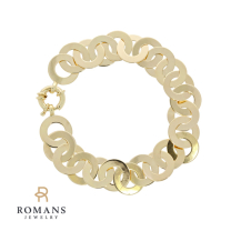 Circle Link Bracelet 14K Yellow Gold