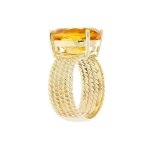 Citrine Ring 14K Yellow Gold 8CTW