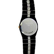 Concord Mariner Quartz Black Stainless Steel & 14K Yellow Gold Watch