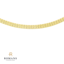 Omega Chain Diamond Cut 14K Yellow Gold