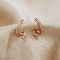 Diamond Drop Earrings 14KRG Dia. 0.29CTW