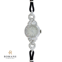 Vintage Hamilton Diamond 14K White Gold Watch 