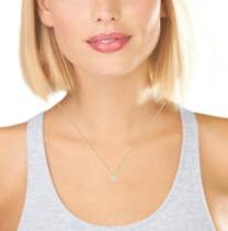 Diamond Pendant Necklace 14KYG 0.23CTW