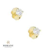 Diamond 14K Yellow Gold Studs 0.25CT