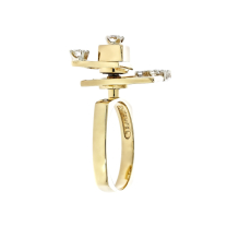 Diamond Swinger Fidget Ring 14K Yellow Gold .56CT