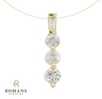 Diamond Drop Pendant 14K Yellow Gold 0.30CTW