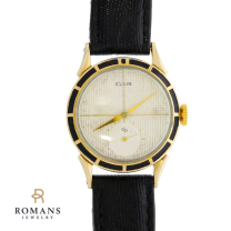 Elgin Watch Cross Hair Dial Gold Plated Steel Cal. 712