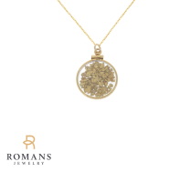 Gold Nugget Locket Pendant Yellow Gold Filled Bezel