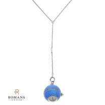 Guilloche Enamel Ball Pendant Watch 1930's