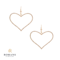 Heart Diamond Earrings 14K Rose Gold