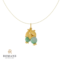 Jade Berry Pendant 24K Yellow Gold