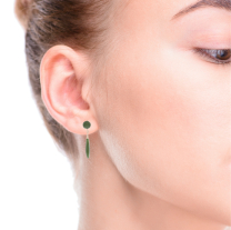 Jade Teardrop Earrings 18KYG