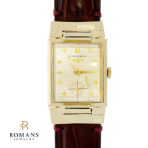 Longines Vintage Wrist Watch 14K Yellow Gold