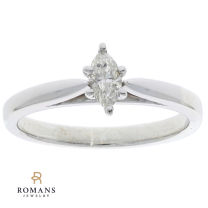 Marquise Diamond Engagement Ring 14K White Gold