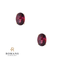 Mozambique Garnet Stud Earrings 14KYG 1.00CTW
